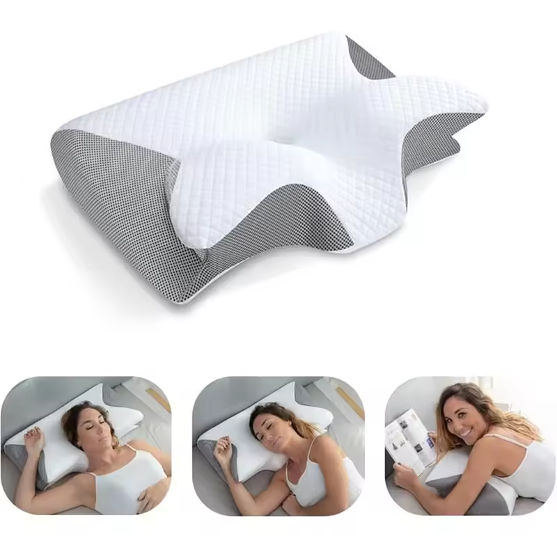NovaRest 2-In-1 Memory Foam Orthopedic Cervical Pillow