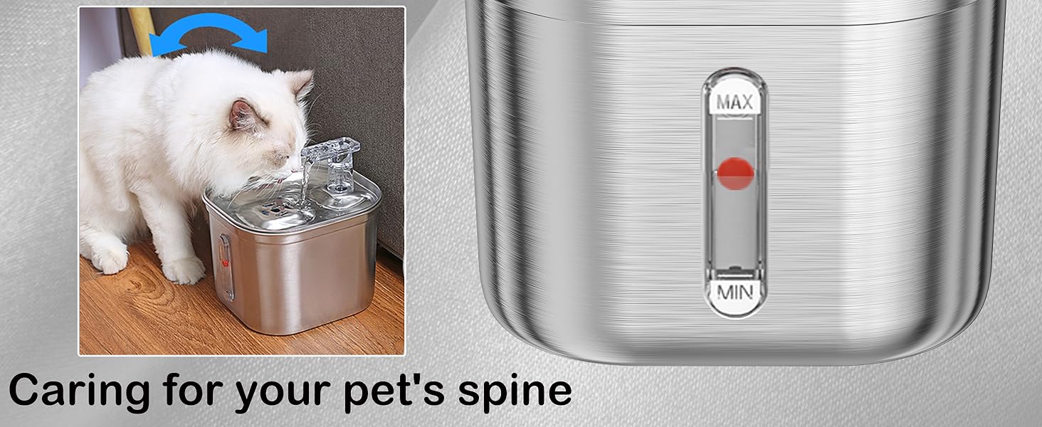 AstraFlow Auto Stainless Steel Cat Water Fountain Pro