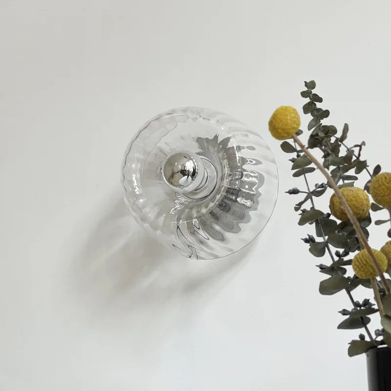 Iverra nordisk glass vegglampe for soverom og gang