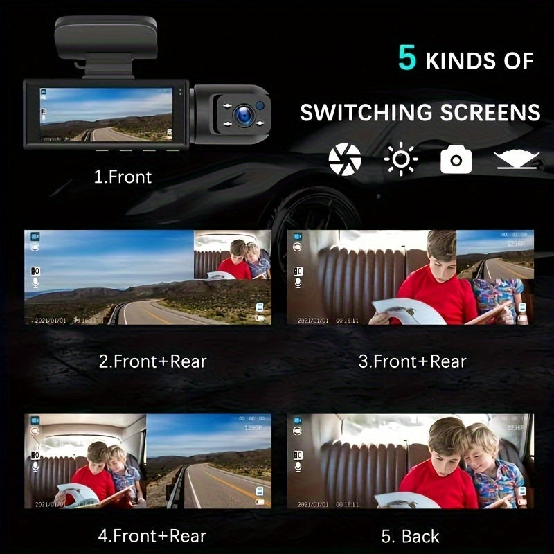 ZenDrive DuoCam 1080P WiFi Kamera Samochodowa Przednia i Wewnętrzna