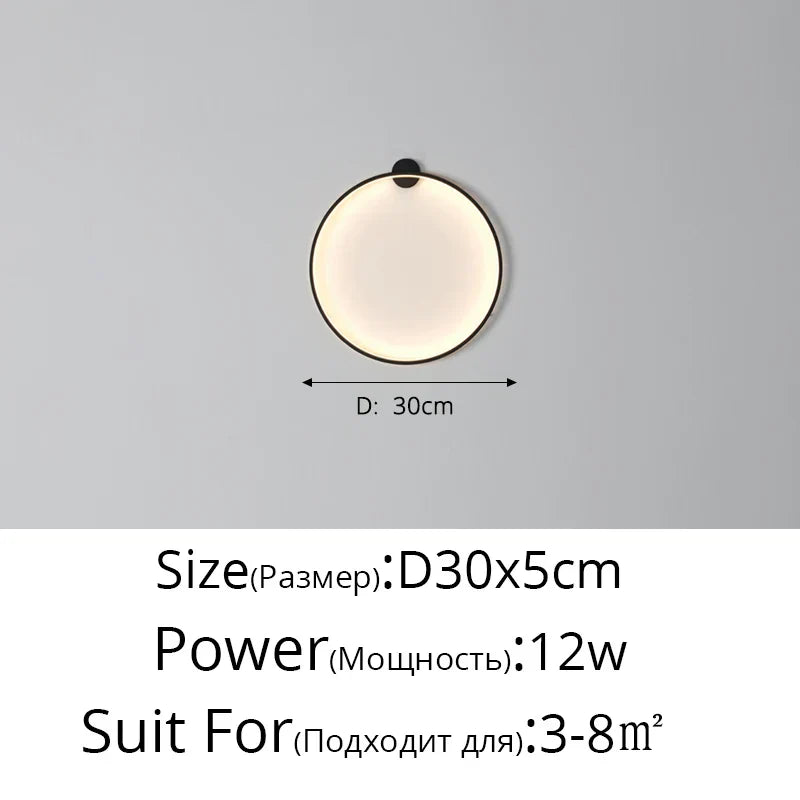 LunaGlow LED vegglampe med justerbar lysstyrke