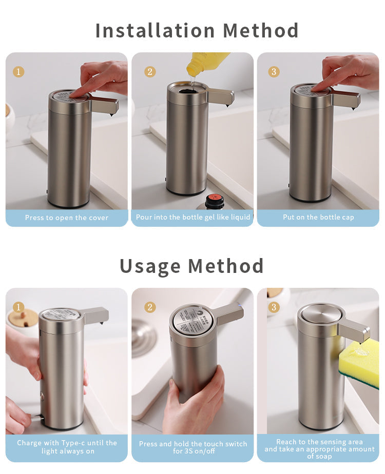 NovaSense Stainless Steel Auto Soap Dispenser With Sensor
