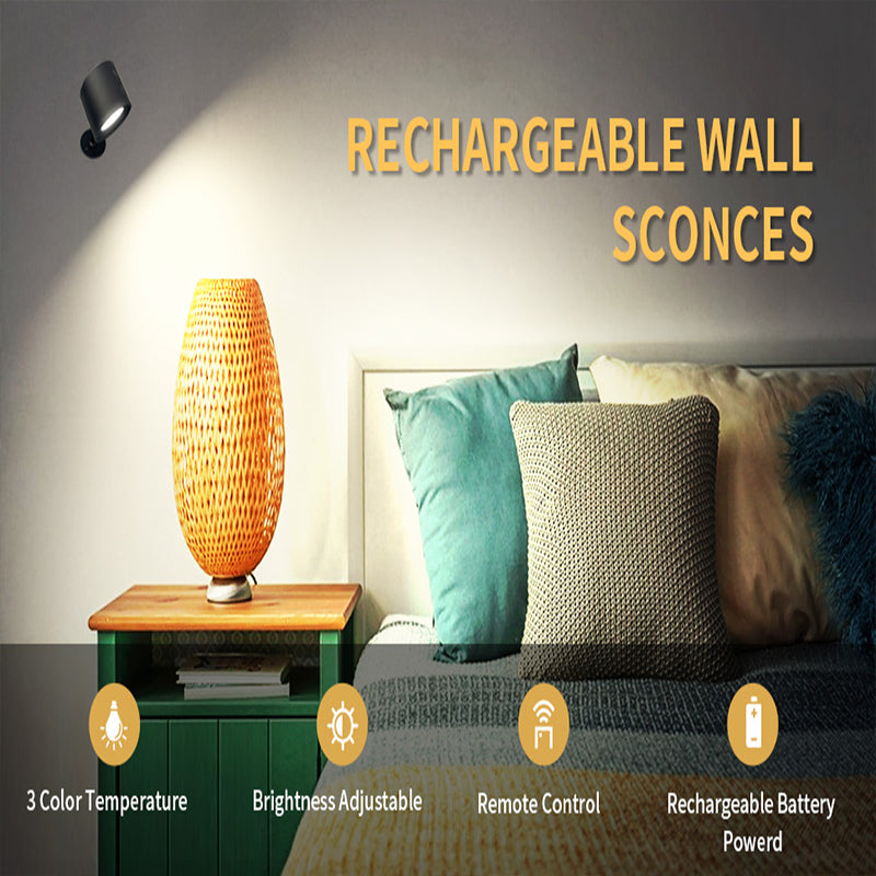 Lampe murale LED magnétique rechargeable rotative à 360°
