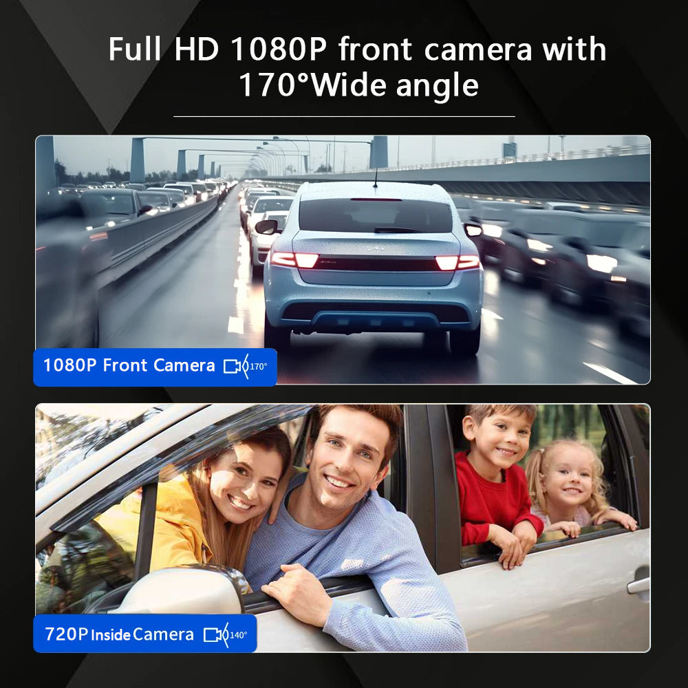 ZenDrive DuoCam 1080P WiFi Kamera Samochodowa Przednia i Wewnętrzna