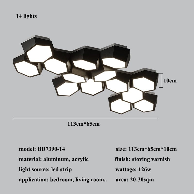 Elios | Nowoczesna geometryczna lampa sufitowa LED