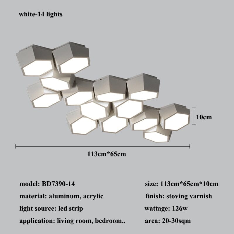 Elios | Nowoczesna geometryczna lampa sufitowa LED