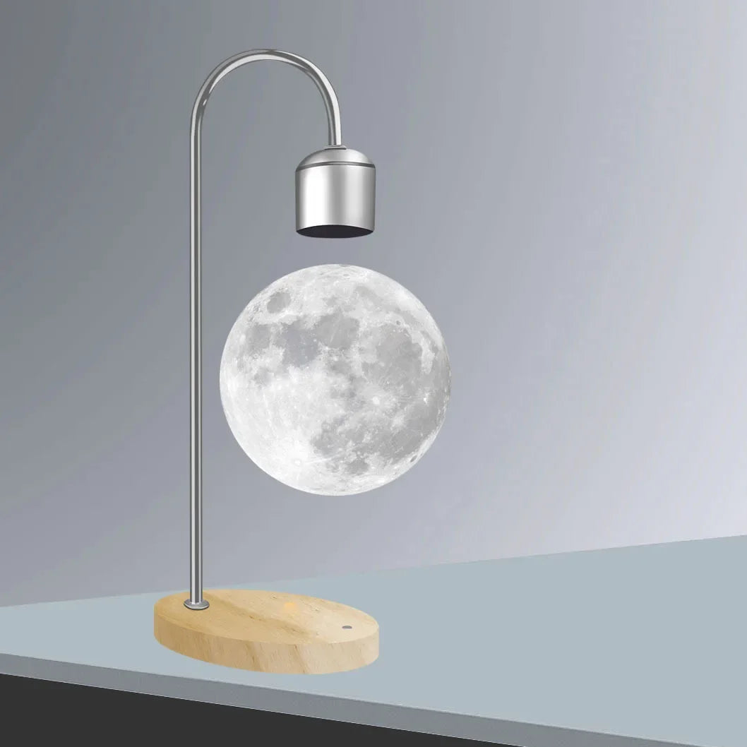 LunaFloat LED Moon Lamp with Magnetic Levitation and Wireless Charging