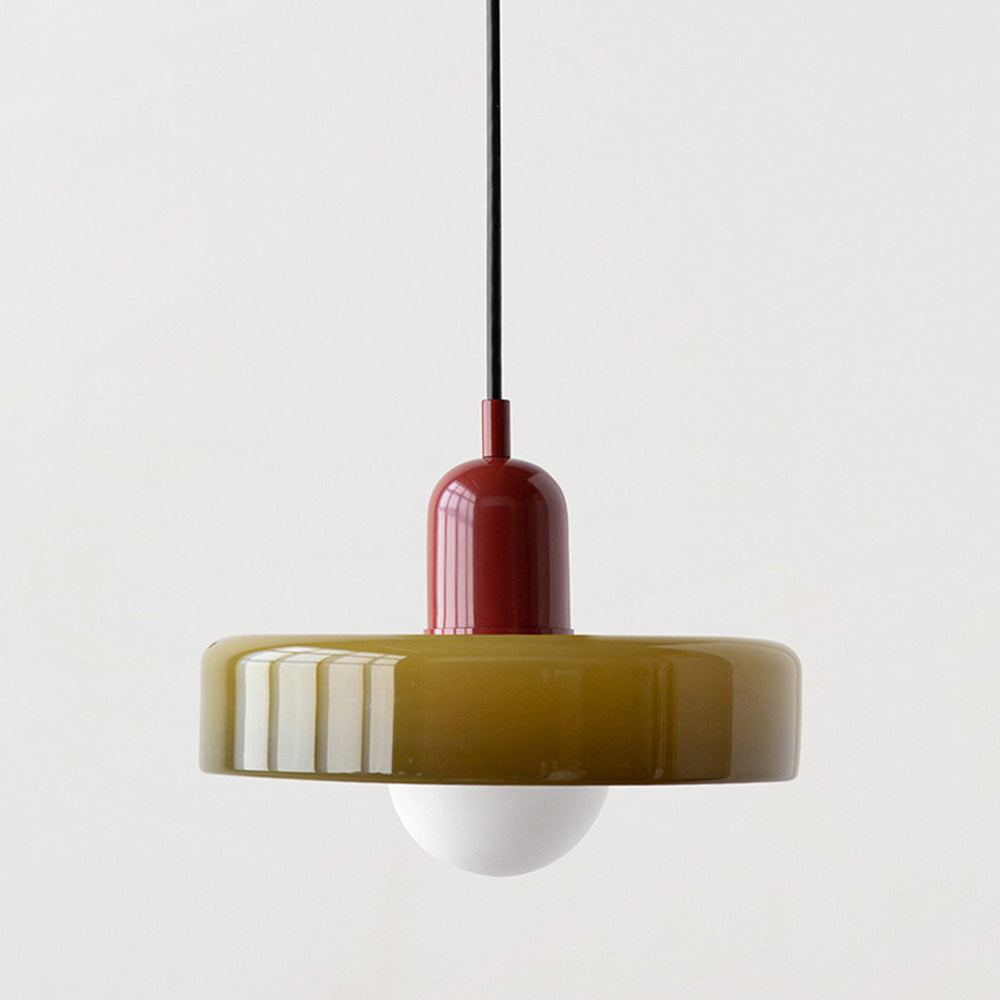 Lysena Bauhaus-Style Colored Glass Pendant Light