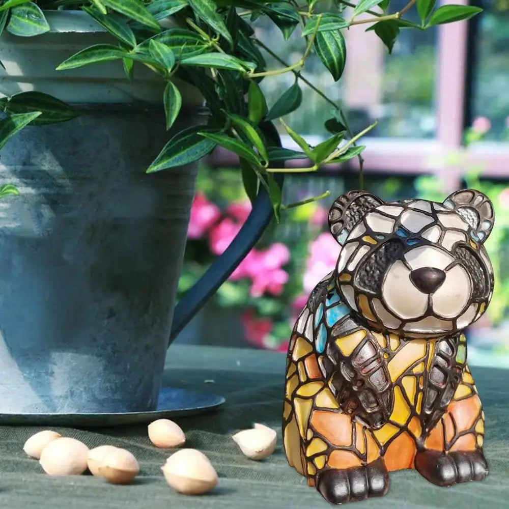 LumiFauna Stained Glass Animal Lamps — 7 Styles: Bear, Panda, Elk, Pig, Giraffe, Rabbit, Raccoon