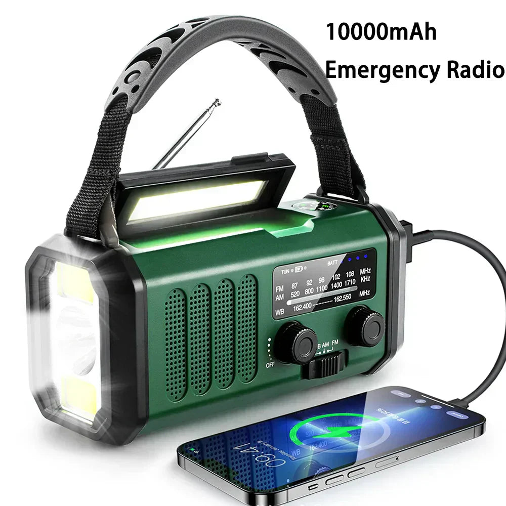 Vastara Solar Hand Crank Emergency Radio NOAA Power Bank