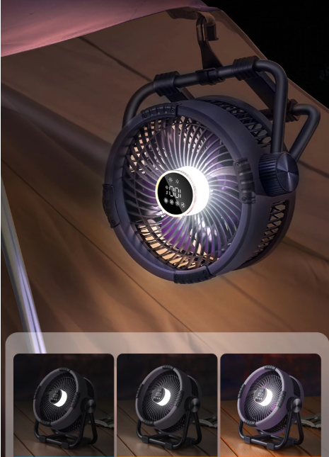 Ventilador de Campismo SummitPulse 6 em 1 com Luz LED e Comando à Distância