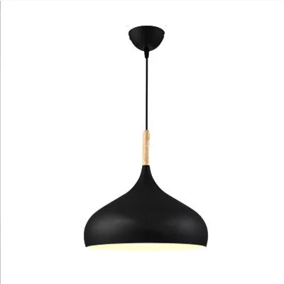 NordaLume | Nordic Colored Single-Head LED Pendant Light in Wood & Aluminum for Bedroom, Living Room, Kids' Room