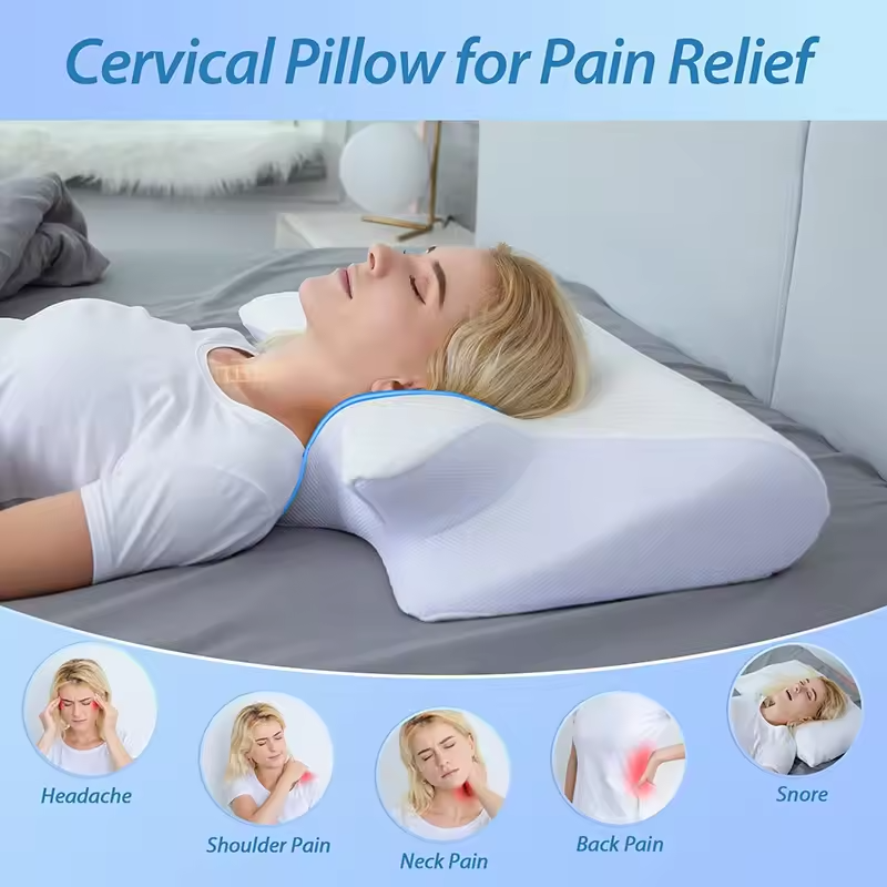 NovaRest 2-In-1 Memory Foam Orthopedic Cervical Pillow