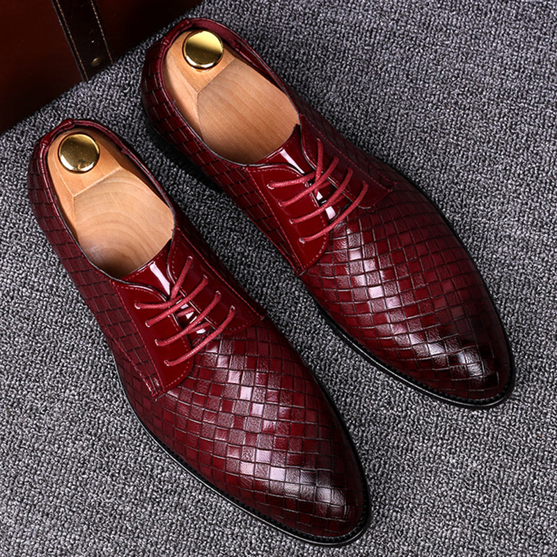 Asteron Leather Men's Lace-Up Shoes For Formal Wear