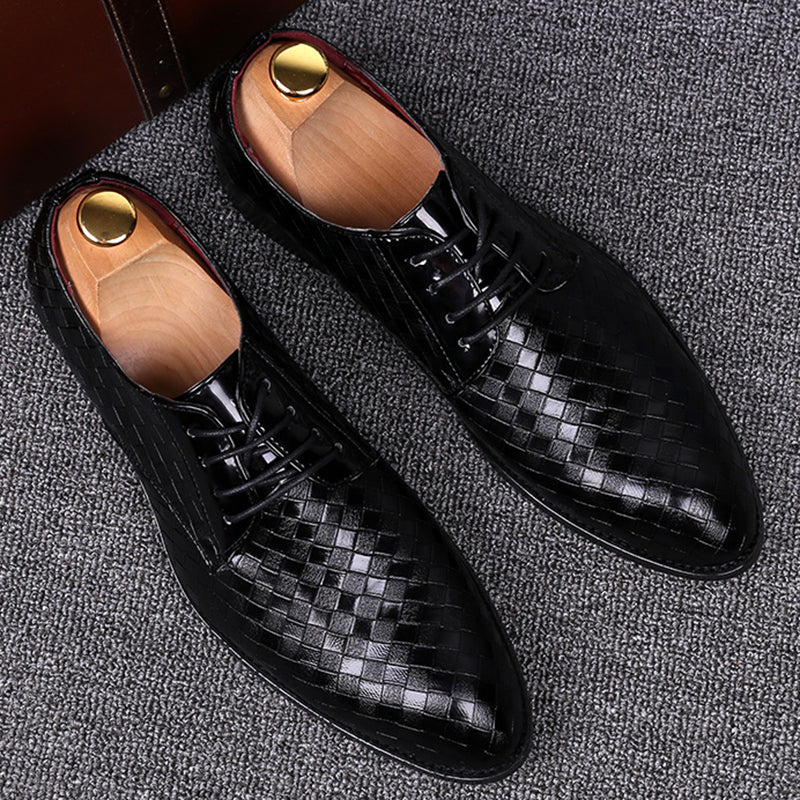 Asteron Leather Men's Lace-Up Shoes For Formal Wear