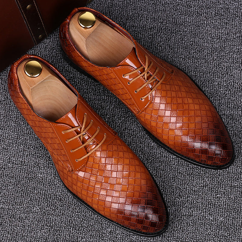 Asteron Leather Men's Lace-Up Shoes For Formal Wear