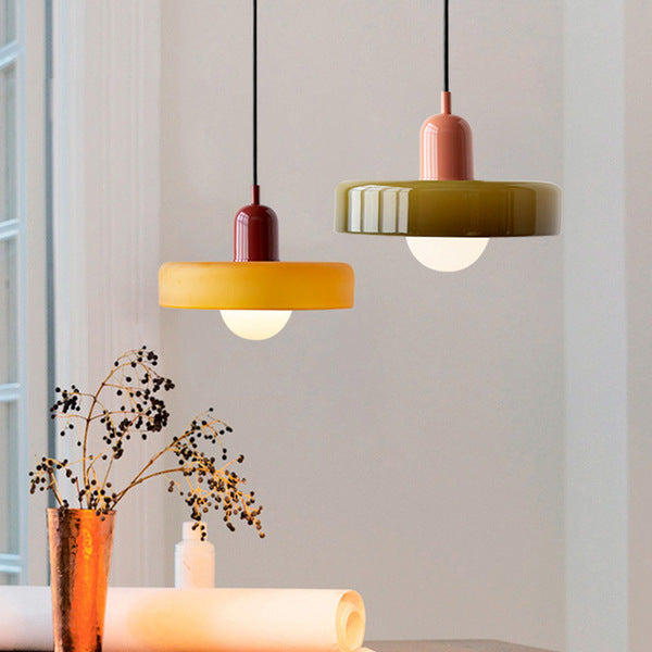 Lysena Bauhaus-Style Colored Glass Pendant Light