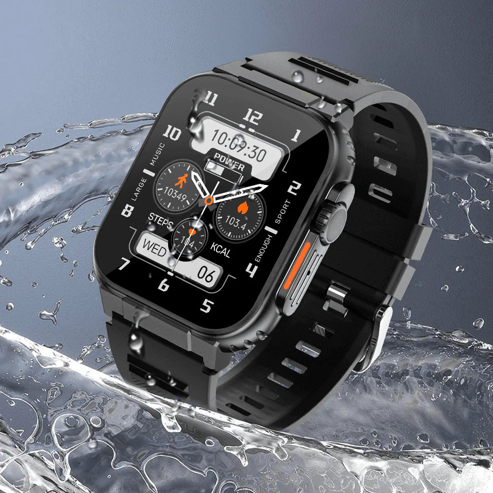 AquaPulse Waterproof Bluetooth Fitness Bracelet Watch