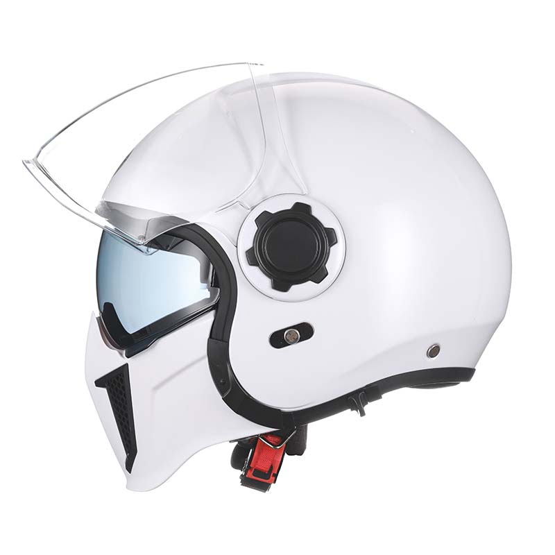 Vintage modulaire helm met dubbele vizieren DOT en ECE