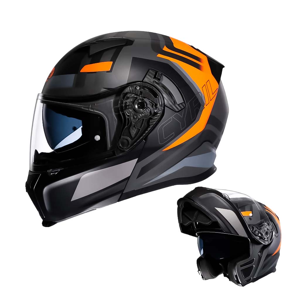 NovaGuard Dual Visor Flip-Up Helmet DOT and ECE Certified