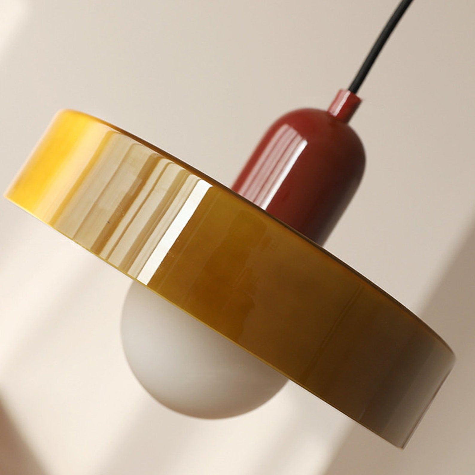 Lysena Bauhaus-Style Colored Glass Pendant Light