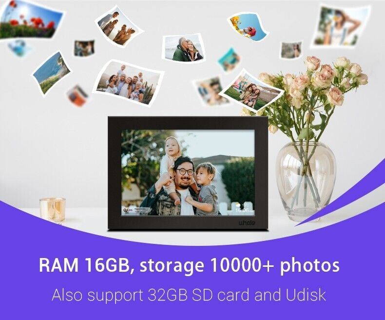 Ramka na zdjęcia LuminaVista 10,1 cala z WiFi i ekranem dotykowym 1080P