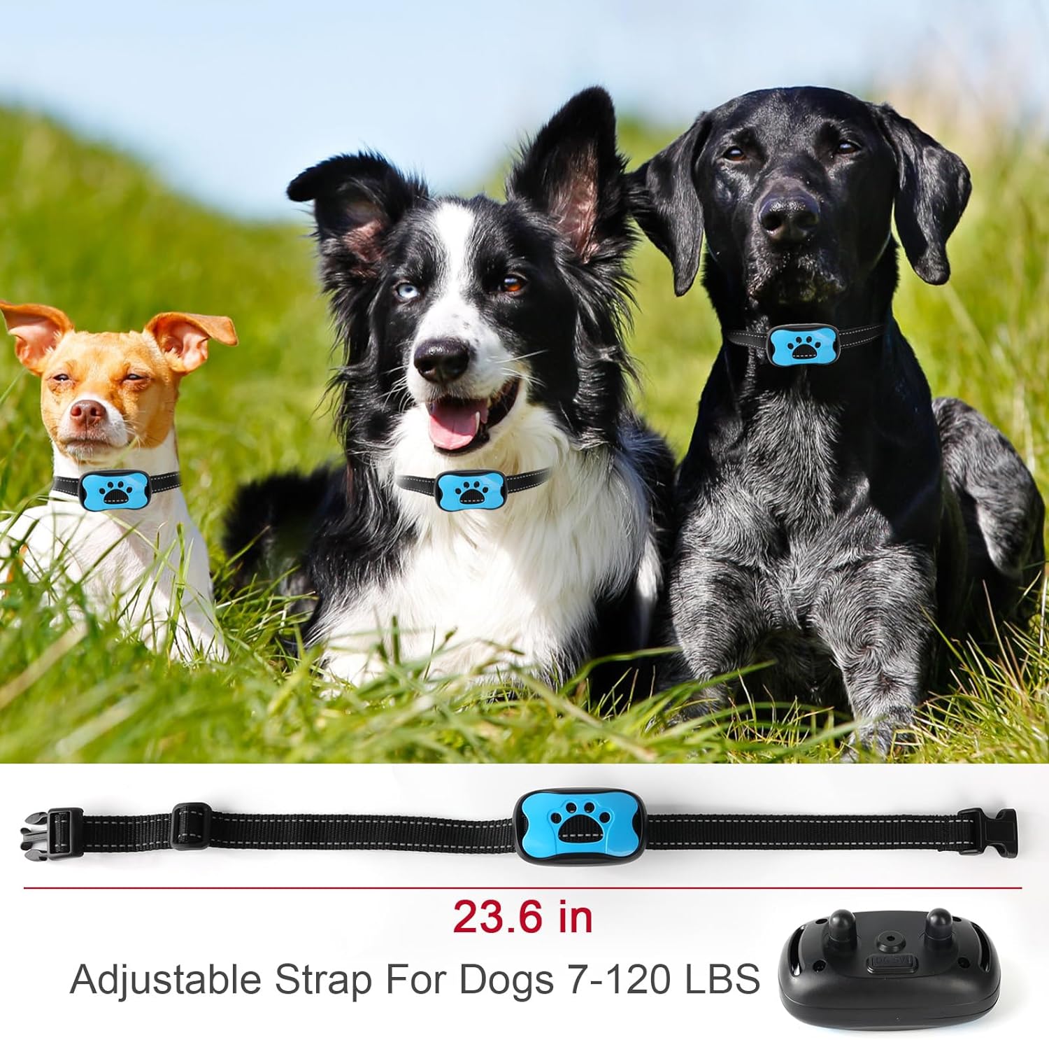 Zgarda QuietPaws Pro pentru câini, antrenament umanitar anti-lătrat