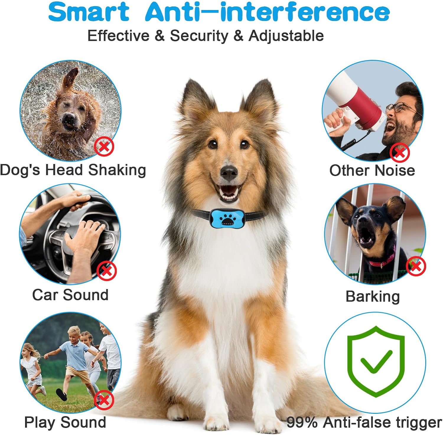 Zgarda QuietPaws Pro pentru câini, antrenament umanitar anti-lătrat