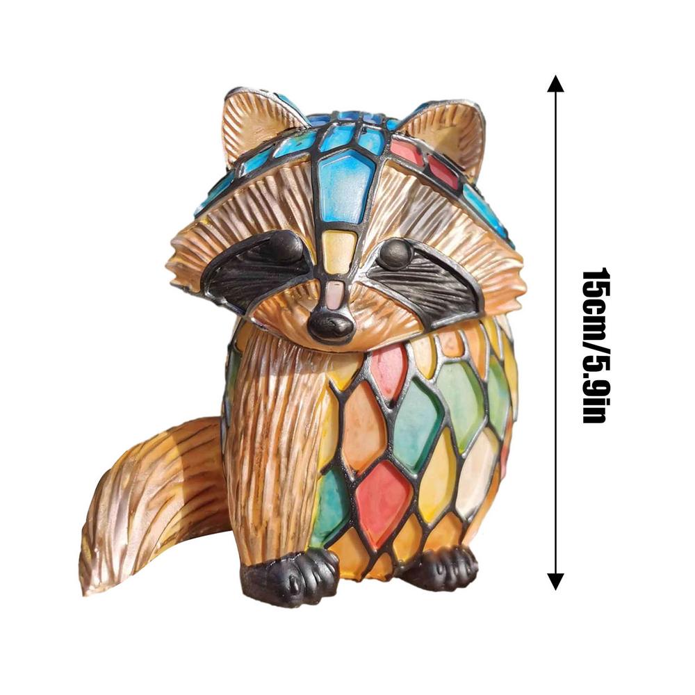 LumiFauna Stained Glass Animal Lamps — 7 Styles: Bear, Panda, Elk, Pig, Giraffe, Rabbit, Raccoon