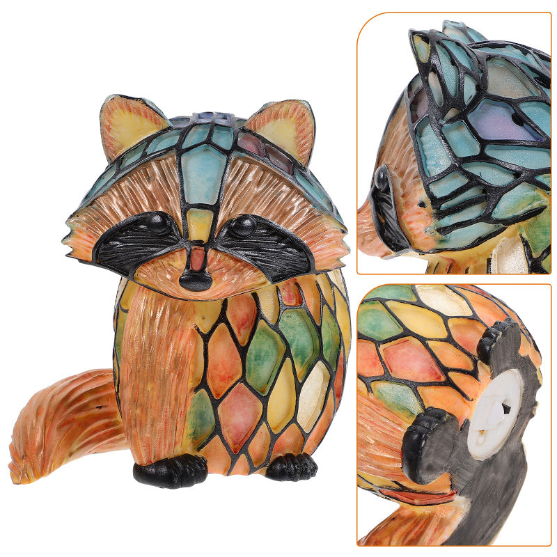 LumiFauna Stained Glass Animal Lamps — 7 Styles: Bear, Panda, Elk, Pig, Giraffe, Rabbit, Raccoon