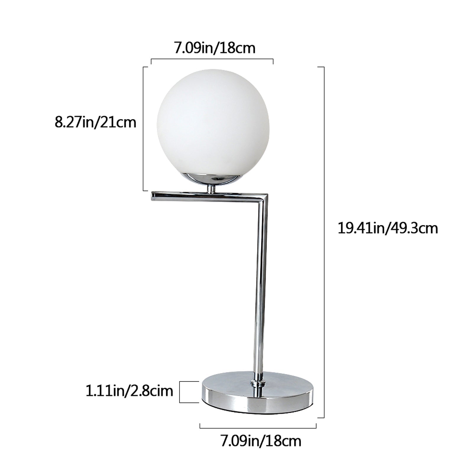 Arielle | Glass Globe Table Lamp