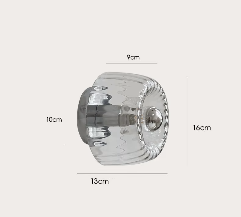 Iverra nordisk glass vegglampe for soverom og gang