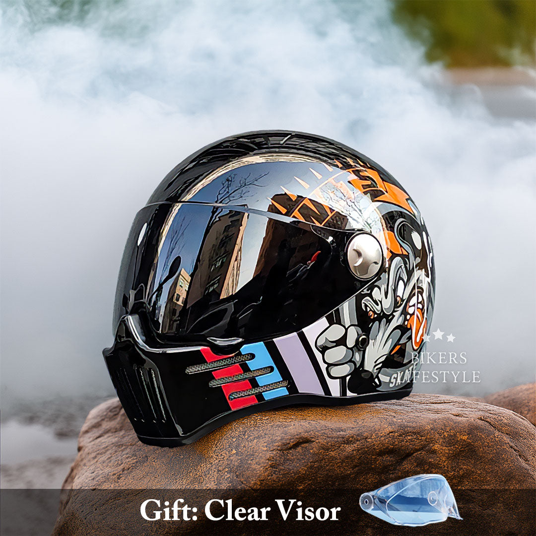 Kask motocyklowy Crusade z pełną osłoną twarzy - certyfikaty DOT i ECE