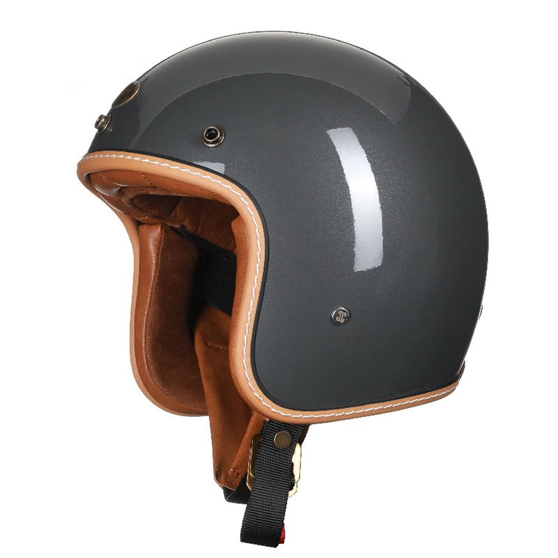 NovaRidge Vintage Low-Profile Motorcycle Helmet DOT/ECE