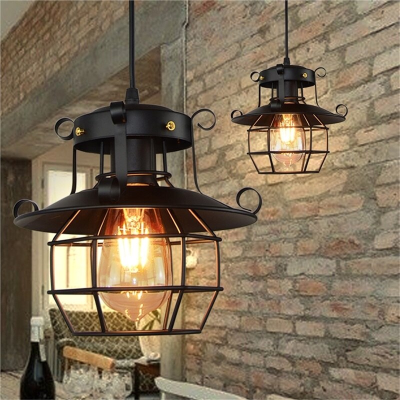 Harrowe vintage industriell loft taklampe