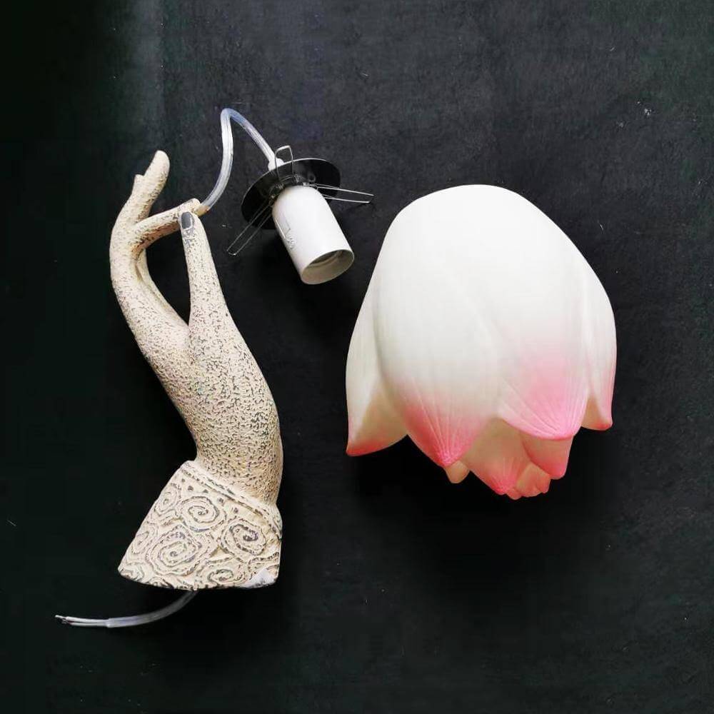 Lianora moderne kinesisk lotus vegglampe