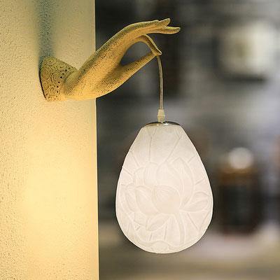 Lianora moderne kinesisk lotus vegglampe