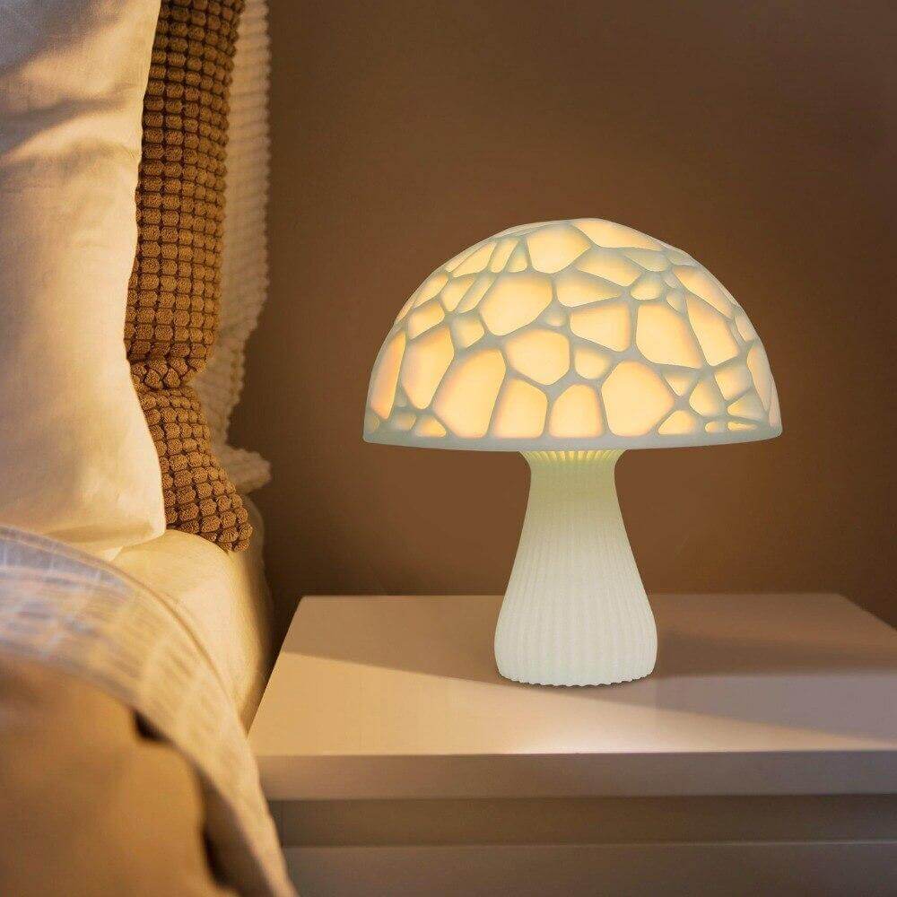 Kivara | 3D-printet elegant sopp bordlampe