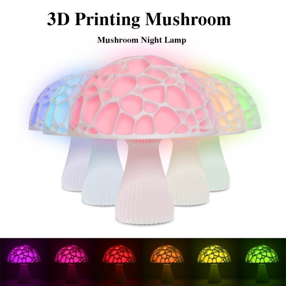 Kivara | 3D-printet elegant sopp bordlampe