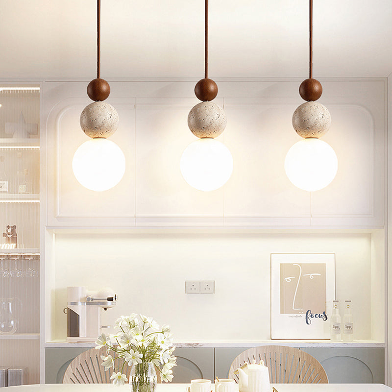 Modern Minimalist Travertine Pendant Lamp