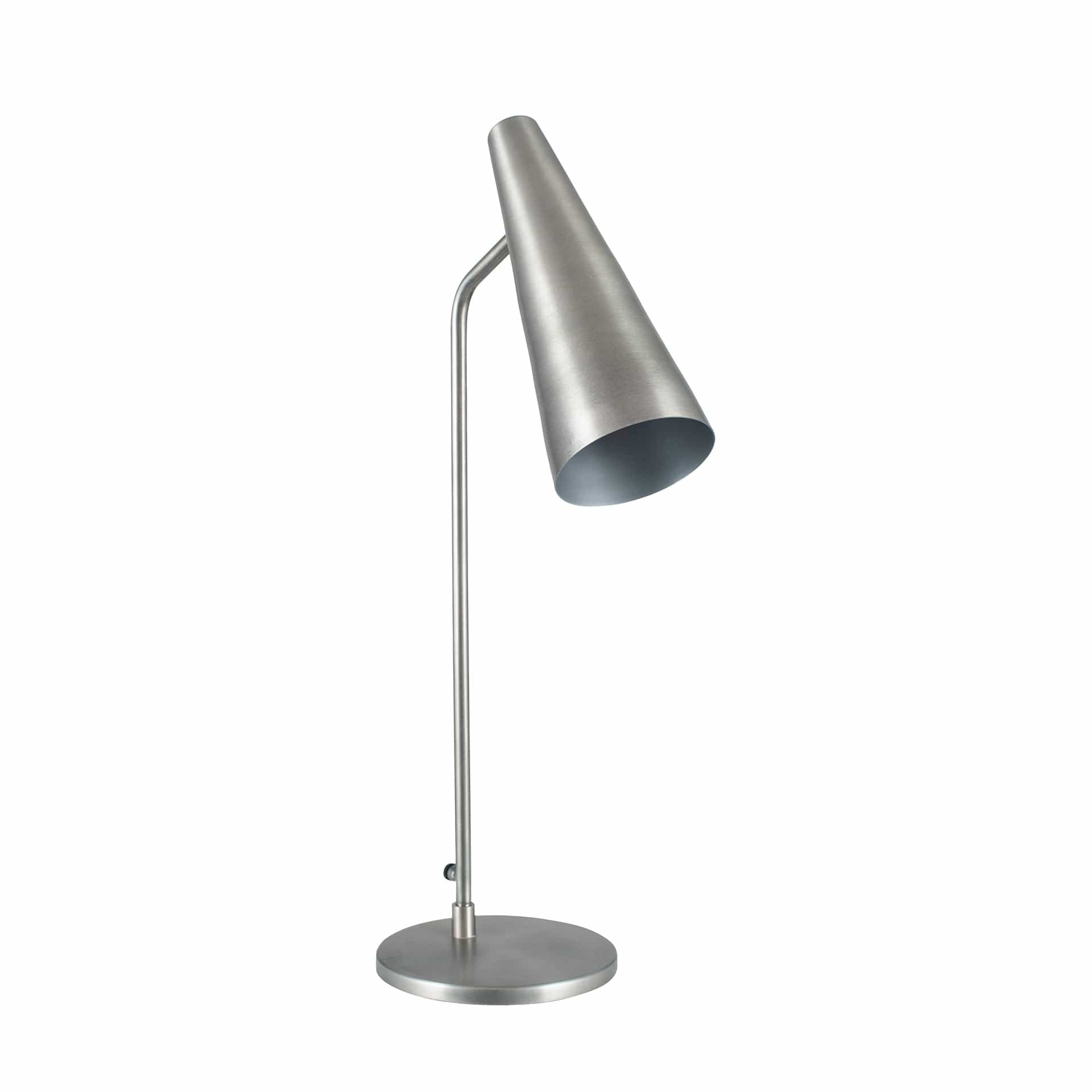 Marlen Cone-Shaped Task Table Lamp in Antique Silver