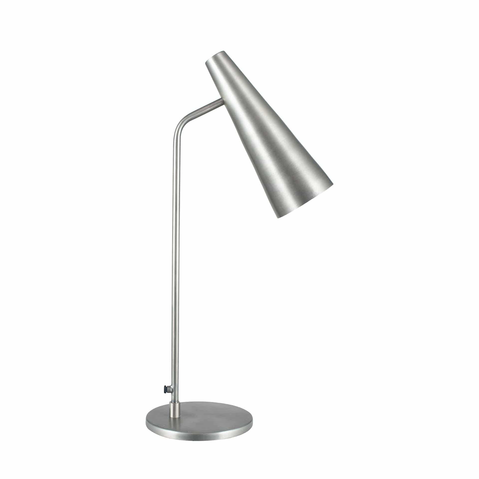 Marlen Cone-Shaped Task Table Lamp in Antique Silver