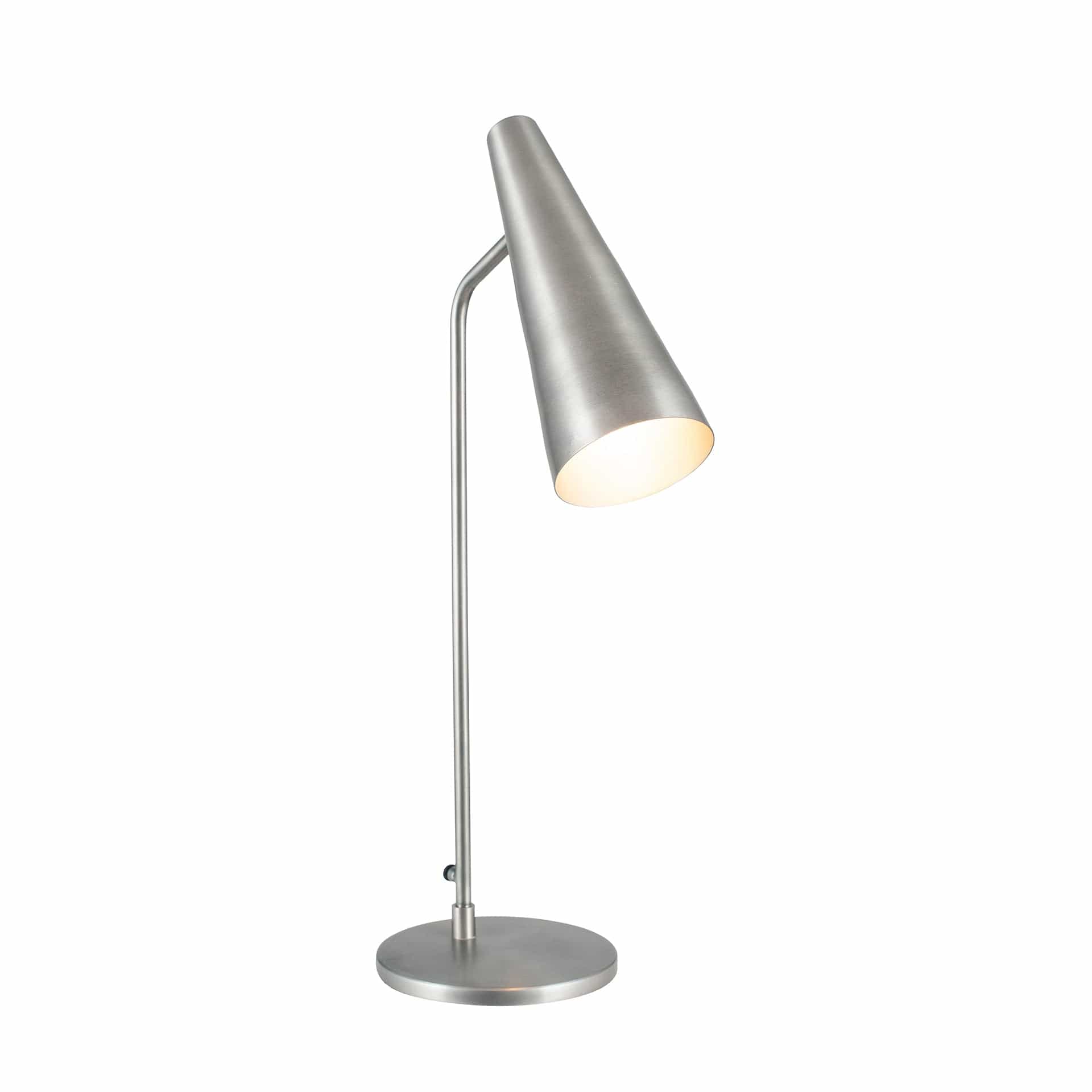 Marlen Cone-Shaped Task Table Lamp in Antique Silver