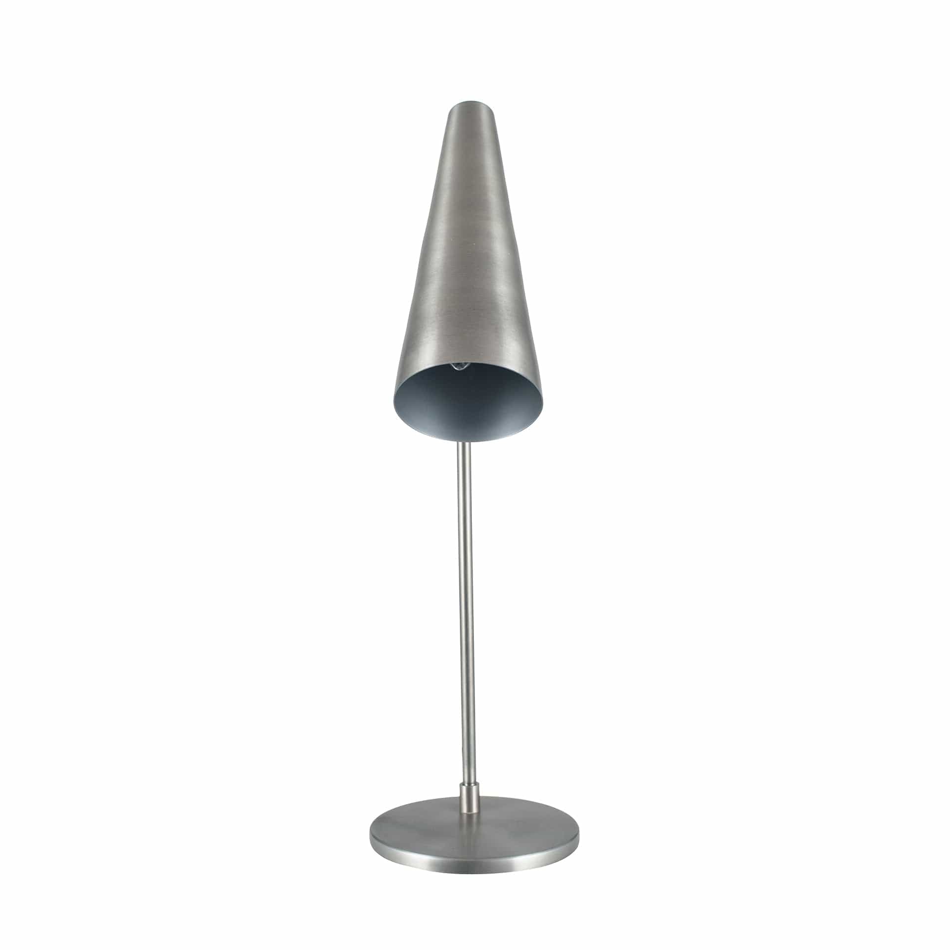 Marlen Cone-Shaped Task Table Lamp in Antique Silver