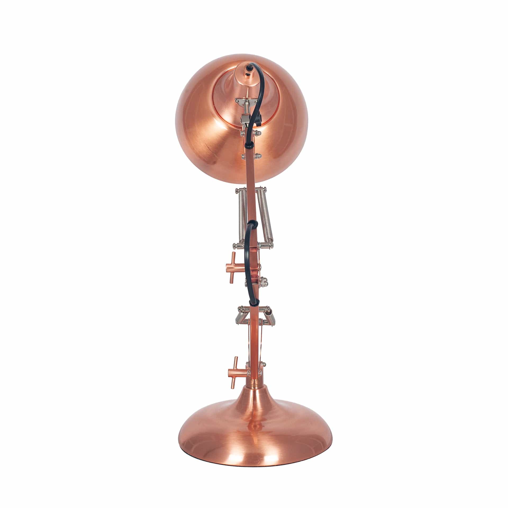 Lampa stołowa do zadań z metalu w szczotkowanym miedzianym kolorze Rivello