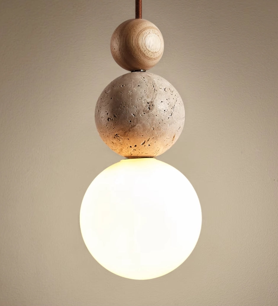 Modern Minimalist Travertine Pendant Lamp