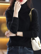 100% Mink Cashmere Turtleneck Sweater - Soft Slim Knit Pullover for Warm Elegant Autumn/Winter Style 13