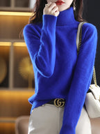 100% Mink Cashmere Turtleneck Sweater - Soft Slim Knit Pullover for Warm Elegant Autumn/Winter Style 7