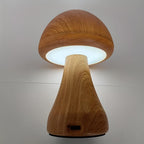 Mushroom-Shaped Wooden Lamp