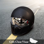 Casco Moto Retro AeroVibe Pilot con Nuova Lente
